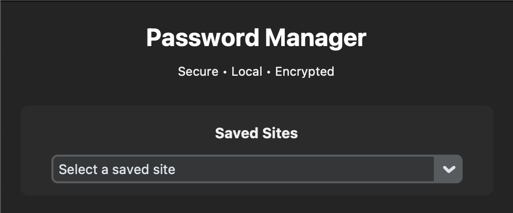 Secure Password Manager